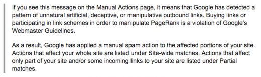 Google considerations guide motion Penalties for Unnatural exterior links Over The Weekend