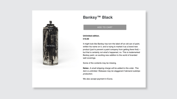 Prices start at $13 at Banksy’s store, if you can answer a simple question | DeviceDaily.com