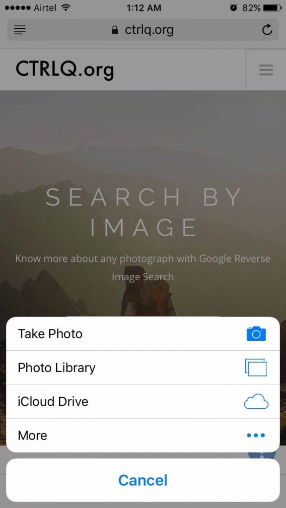 reverse image search google iphone