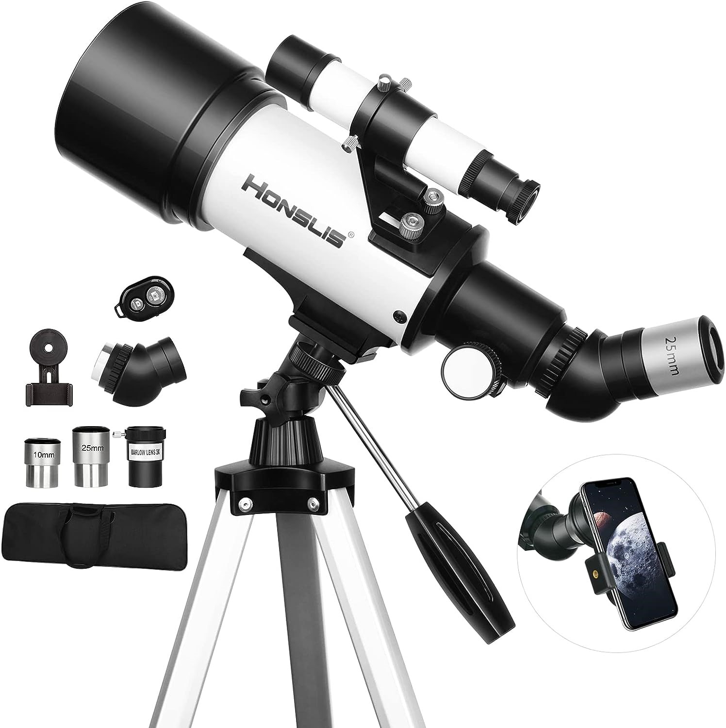 Honslis 70mm Aperture 500mm Telescope | DeviceDaily.com