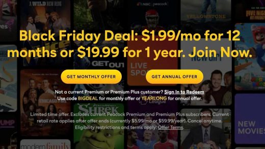 Peacock Black Friday deal: Get one year of Premium for only $20