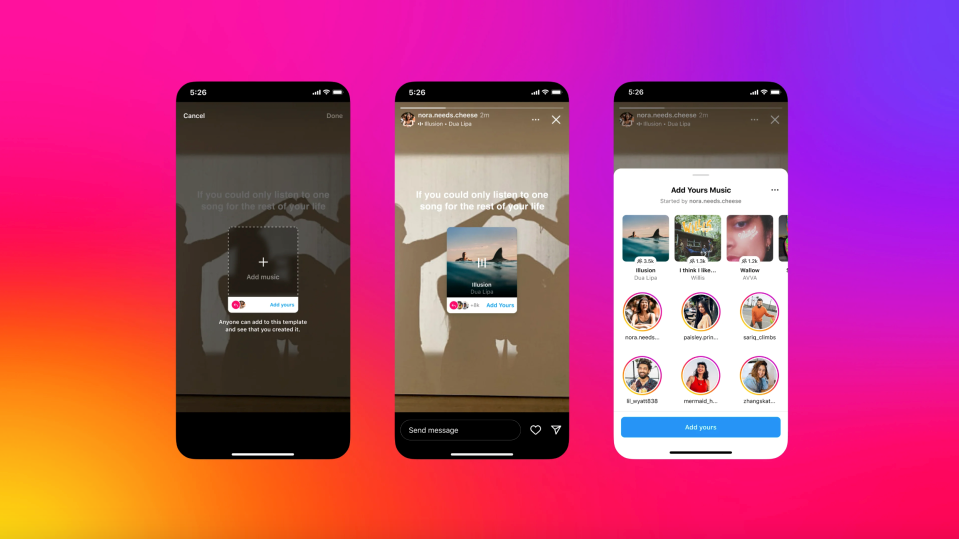 Instagram's 'Add Yours' sticker now lets you share songs | DeviceDaily.com