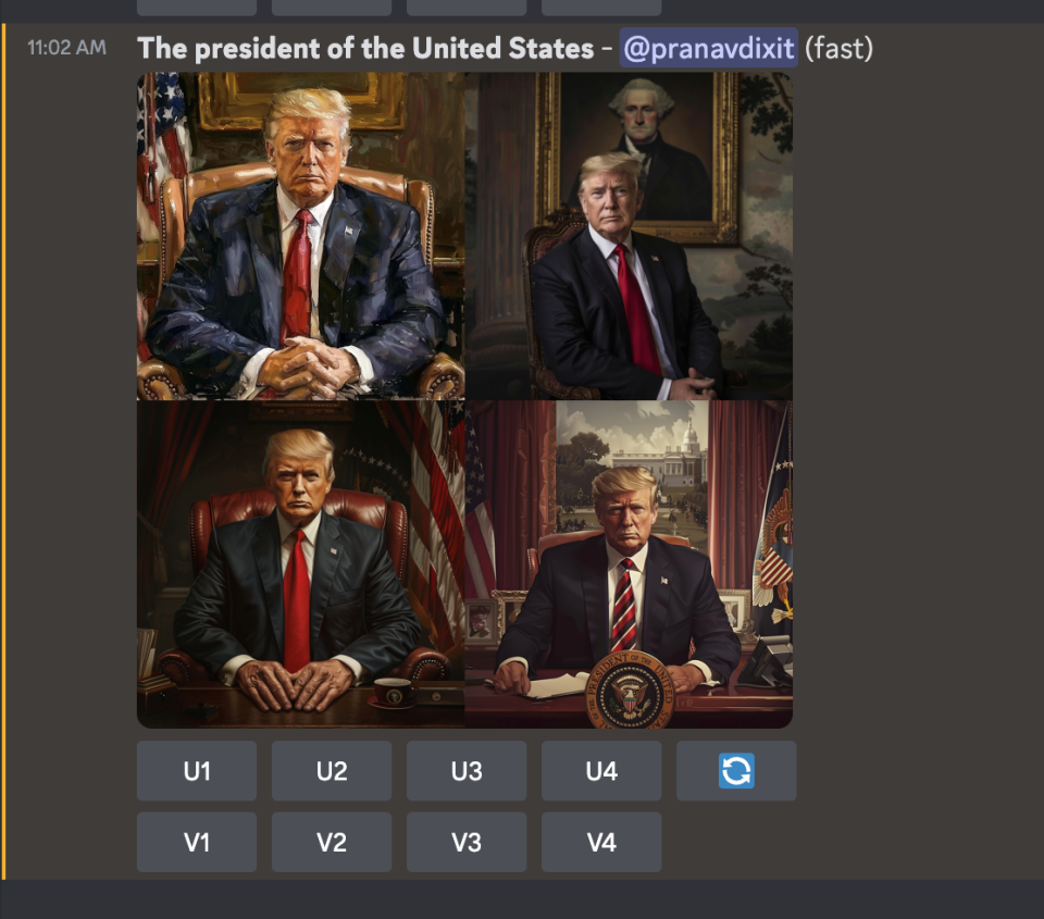 Midjourney is creating Donald Trump pictures when asked for images of 'the president of the United States' | DeviceDaily.com