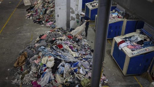 Textile waste like Cotton is barely recycled in China, where fast fashion reigns