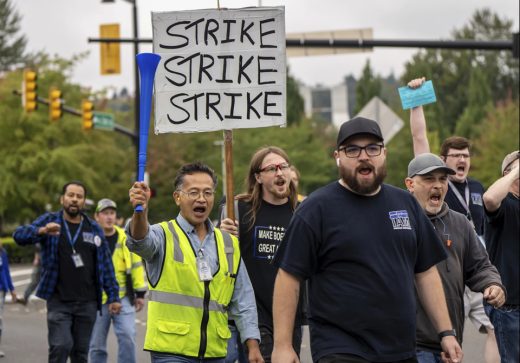 Boeing machinists vote overwhelmingly to reject contract offer and strike