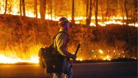 Massachusetts firefighters continue to battle blazes, as Northeast fire restrictions go into effect